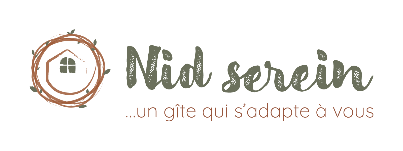 Logo horizontal Nid serein, gîte à Auray dans le Morbihan